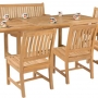 set 206 -- 43 x 71-94 inch rectangular extension table (tb-e020) with avalon side chairs (ch-0104) & 71 inch avalon bench (ch-0199)